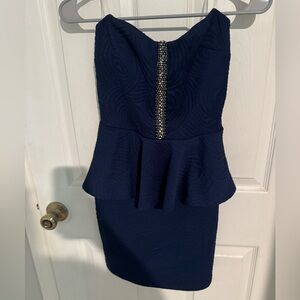 Charlotte Russe Strapless Peplum Mini Dress
